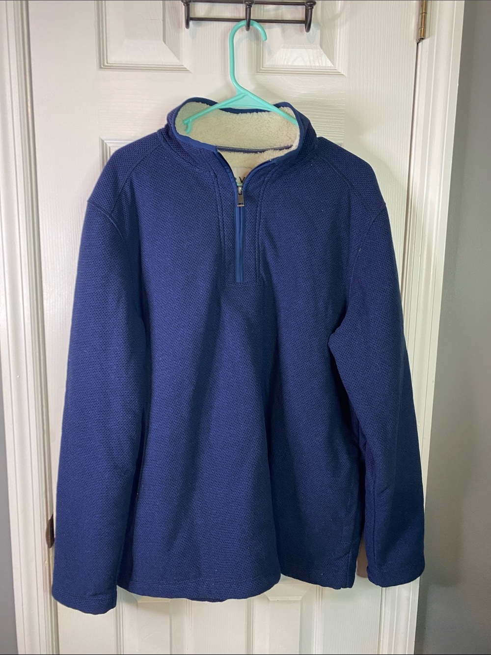 Orvis Mens Sherpa Jacket Blue Size Large.